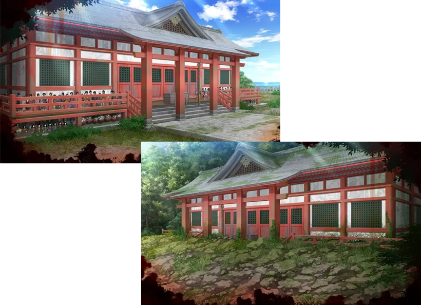御汐神社と睦峰神社