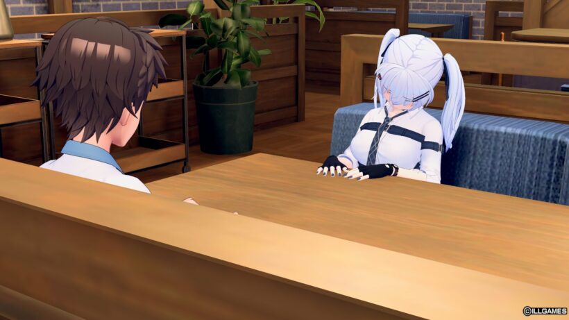 アイコミの机下足愛撫